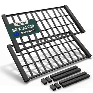 Set: 2 x Spalierrückwand - Breit - 80 x 34 cm - mit 2 Verbindern und Abdeckkappen für 'Ethica' (Farbe wählbar)