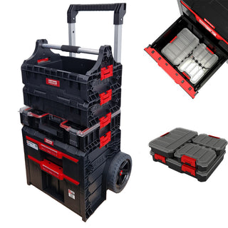 Q-BRICK PRO - Mobiler Werkstattwagen: 3er Set V14