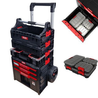 Q-BRICK PRO - Mobiler Werkstattwagen: 3er Set V15