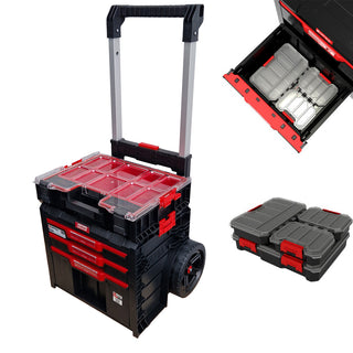 Q-BRICK PRO - Mobiler Werkstattwagen: 3er Set V17