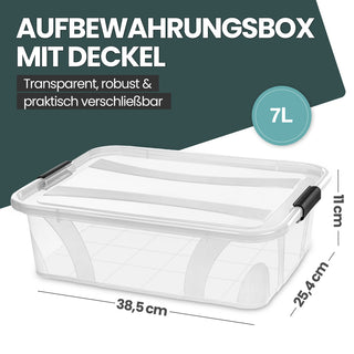 Aufbewahrungsbox 'Master' Box mit Deckel - 7 Liter Volumen, in Transparent
