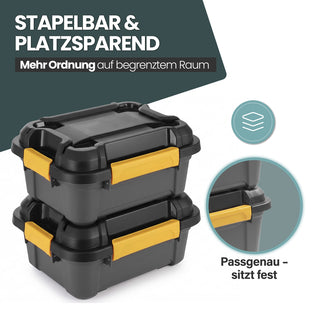 Wasserdichte Aufbewahrungsbox 'Bunker' 12 Liter mit Deckel - IP67 (Set wählbar)