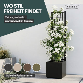 XL SPALIER 'Ethica' - 36 x 36 x 140 cm - in Struktur Optik - schmale Version - in Anthrazit
