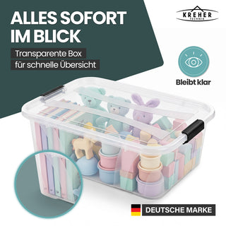 Aufbewahrungsbox 'Master' Box mit Deckel - 21 Liter Volumen, in Transparent