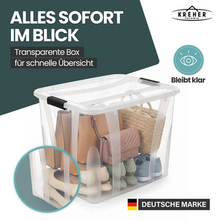 Aufbewahrungsbox 'Master' Box mit Deckel - 55 Liter Volumen, in Transparent