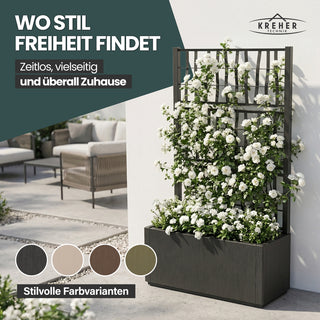 XL SPALIER 'Ethica' - 80 x 36 x 140 cm - in Struktur Optik - breite Version - in Anthrazit
