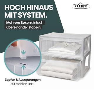 Bundle: 1 x Schubladenbox Größe L (23 Liter) + 2 x Größe S (7 Liter)