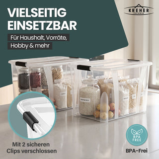 Aufbewahrungsbox 'Master' Box mit Deckel - 55 Liter Volumen, in Transparent