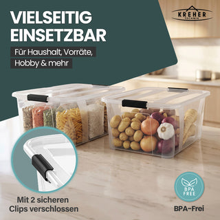 Aufbewahrungsbox 'Master' Box mit Deckel - 32 Liter Volumen, in Transparent