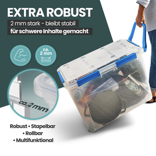 Wasserdichte Aufbewahrungsbox (IP67) mit Deckel, transparent (Größe wählbar)