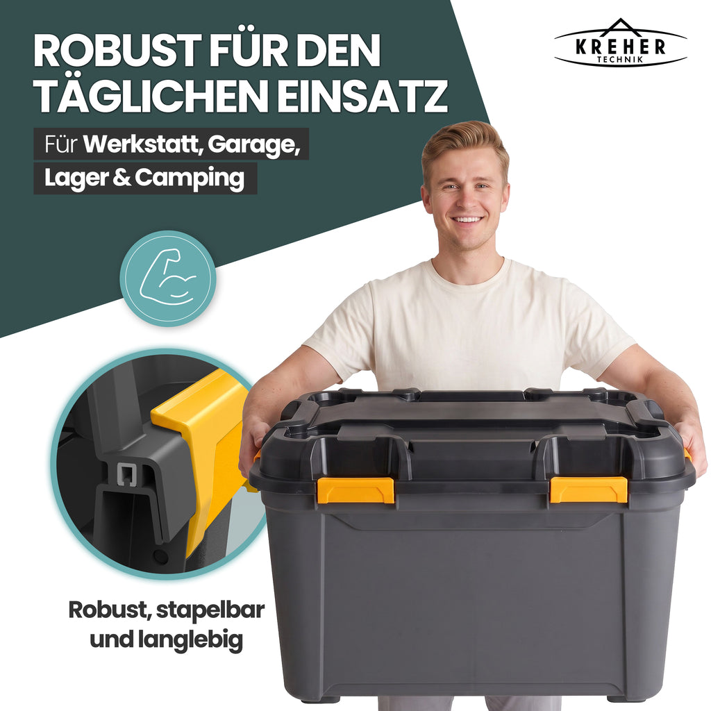Wasserdichte Aufbewahrungsbox 'Bunker' 160 Liter mit Deckel