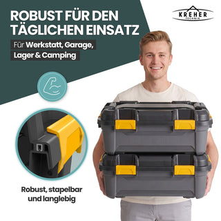 Wasserdichte Aufbewahrungsbox 'Bunker' 31 Liter mit Deckel - IP67 (Set wählbar)