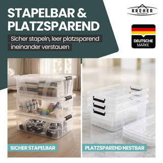 Aufbewahrungsbox 'Master' Box mit Deckel - 7 Liter Volumen, in Transparent