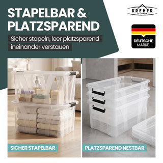 Aufbewahrungsbox 'Master' Box mit Deckel - 14 Liter Volumen, in Transparent