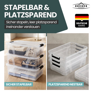 Aufbewahrungsbox 'Master' Box mit Deckel - 21 Liter Volumen, in Transparent