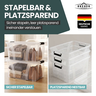 Aufbewahrungsbox 'Master' Box mit Deckel - 80 Liter Volumen, in Transparent