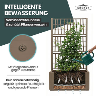 Set: 2 x XL SPALIER 'Ethica' - 80 x 36 x 140 cm - in Struktur Optik - breite Version - in Taupé
