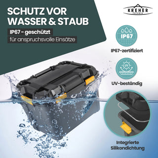 Wasserdichte Aufbewahrungsbox 'Bunker' 160 Liter mit Deckel - IPX7 (Set wählbar)