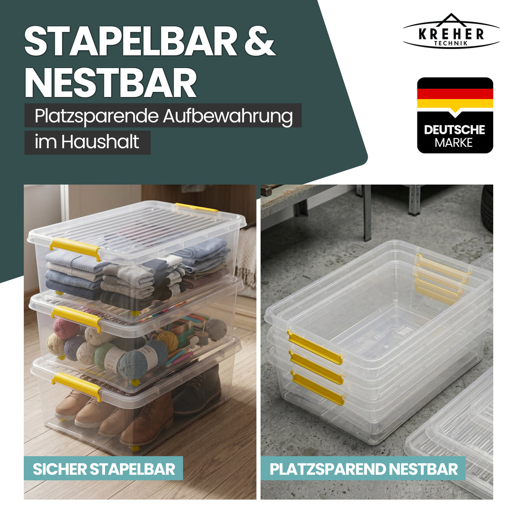 aufbewahrung kunststoffbox Aufbewahrungsbox 'Simple Store' mit Deckel transparent