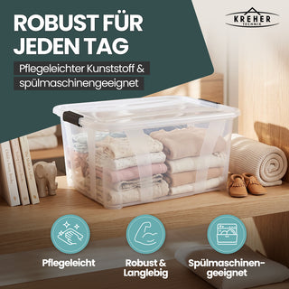 Aufbewahrungsbox 'Master' Box mit Deckel - 32 Liter Volumen, in Transparent