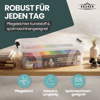 Aufbewahrungsbox 'Master' Box mit Deckel - 21 Liter Volumen, in Transparent