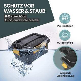 Wasserdichte Aufbewahrungsbox 'Bunker' 12 Liter mit Deckel - IP67 (Set wählbar)