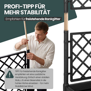 Set: 2 x HOLZ OPTIK XL SPALIER (breite Version) Farbe: Anthrazit