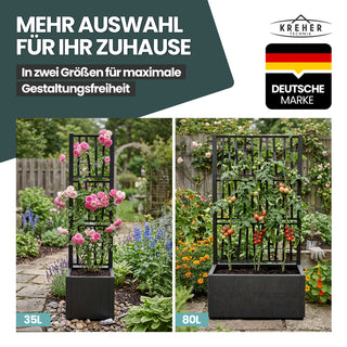 XL SPALIER 'Ethica' - 36 x 36 x 140 cm - in Struktur Optik - schmale Version - in Anthrazit