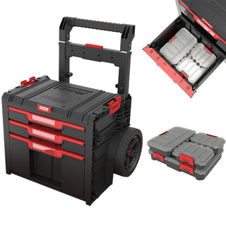 Q-BRICK PRO - Mobiler Werkstattwagen, Variante: Cart 2.0 PRO Drawer 3