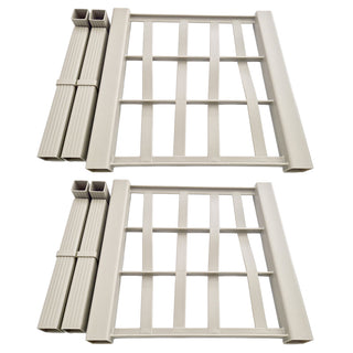 Set: 2 x Spaliererweiterung mit 2 Verbindern und Abdeckkappen für 'Ethica' (Größe/Farbe wählbar)