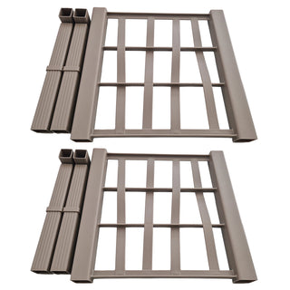 Set: 2 x Spaliererweiterung mit 2 Verbindern und Abdeckkappen für 'Ethica' (Größe/Farbe wählbar)