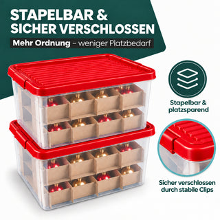 X-Mas Box mit Einteilern und abschließbarem Deckel - 1 Stück