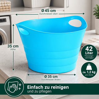 2 x Mehrzweckkorb 'Honey' in Blau