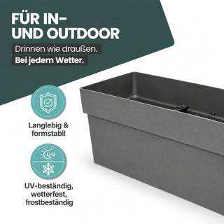 Rollbarer XXL Pflanzkasten 'LIKE' 100 cm, rechteckig (Set/Farbe wählbar)