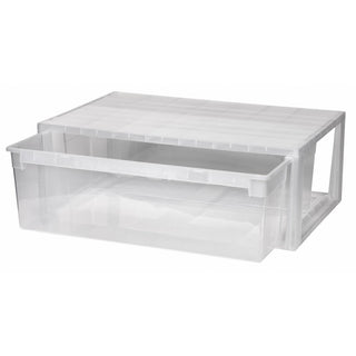 Schubladenbox Größe XL, Volumen 36 Liter (weiss, transparent)