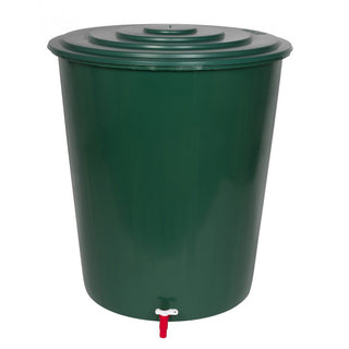 Wassertonne 210 Liter mit Hahn, Maße: 76,5 x 76 cm, Farbe: Grün