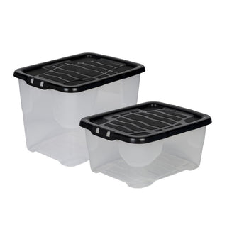 Curve Boxen-Set 24 und 10 Liter in Transparent