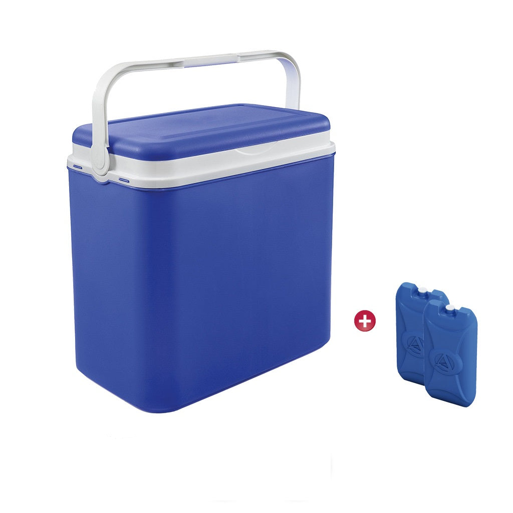 Kühlbox 24 Liter + 2 x 400 ml Kühlakkus (Farbe wählbar) – Kreher Technik