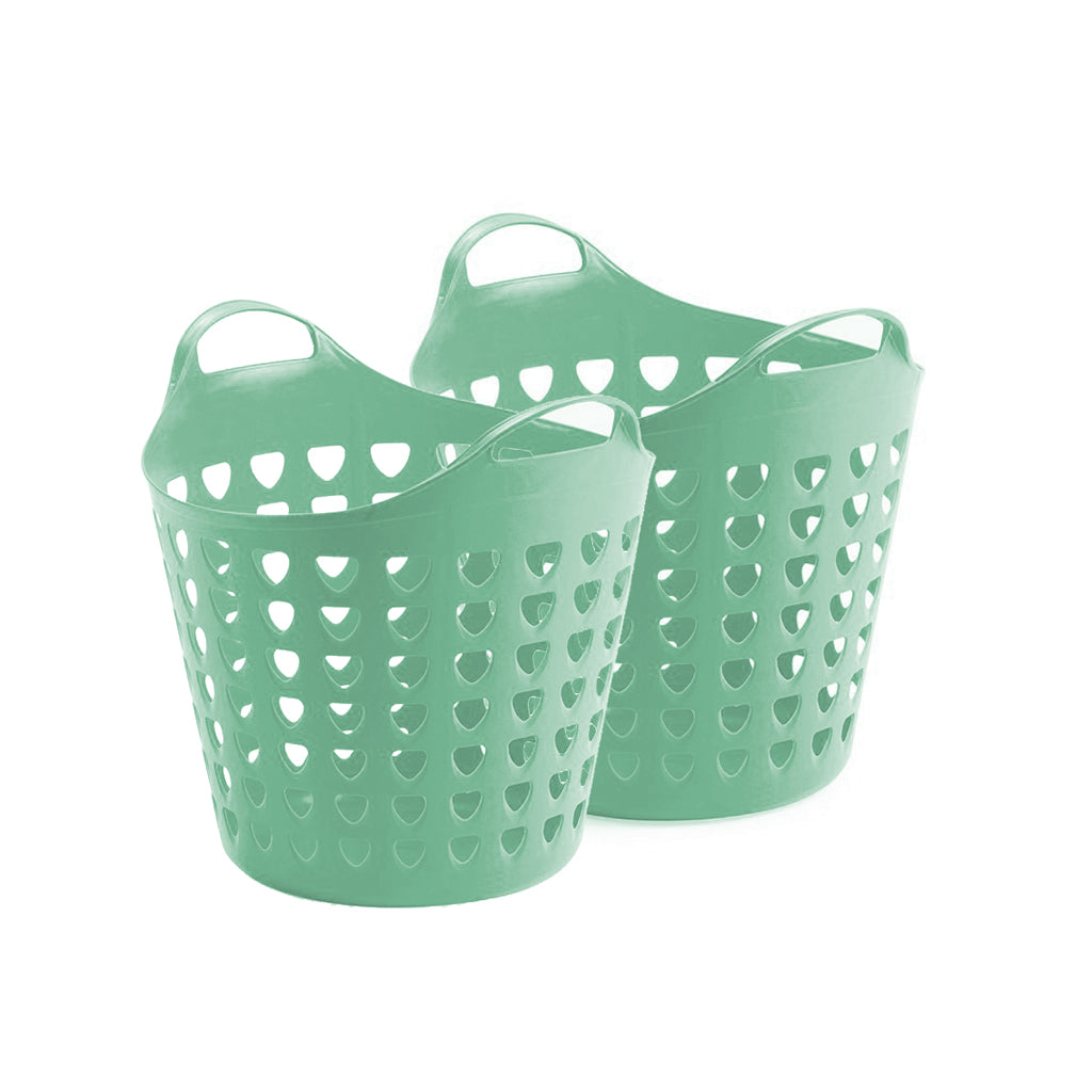 Set: 2 x Flexi Korb 35 Liter mit Loch (Farbe wählbar) – Kreher Technik