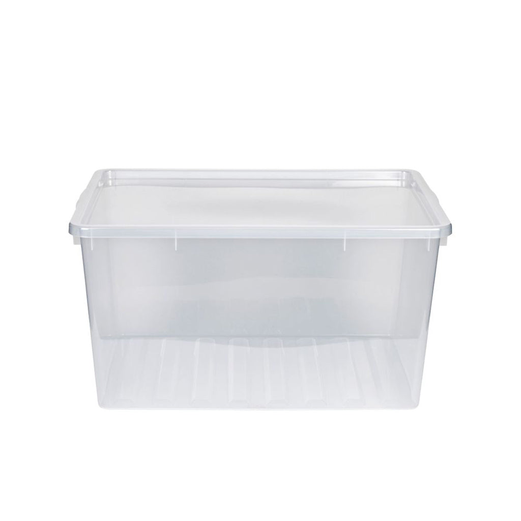 Basic Box mit Deckel, Transparent, 130 Liter – Kreher Technik