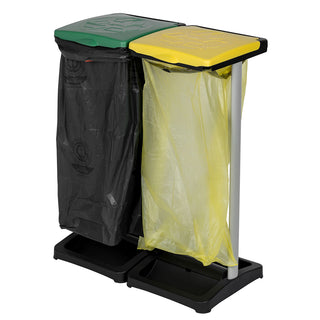 Müllsackständer mit Deckel für 2 Müllsäcke