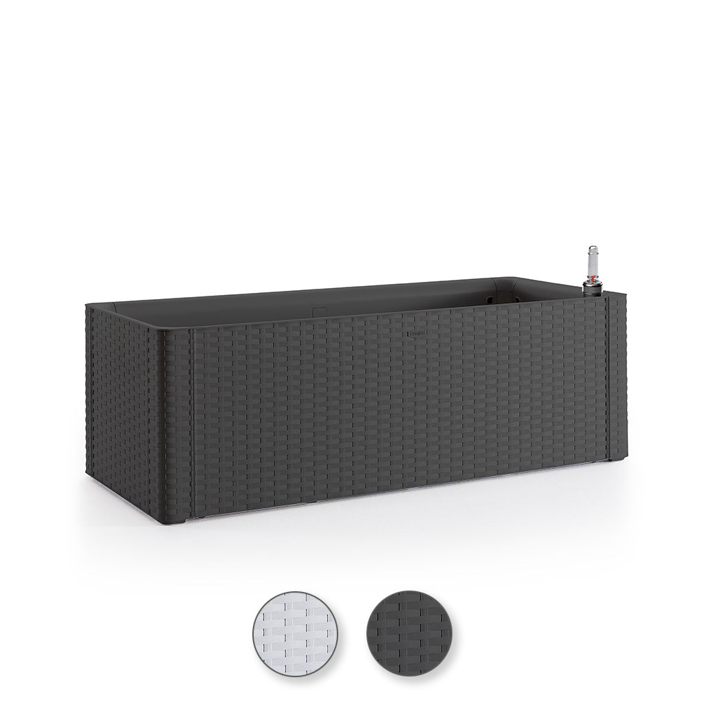 XL Pflanzkasten RATTAN OPTIK in verschiedenen Größen und Farben (Größe/Farbe wählbar)