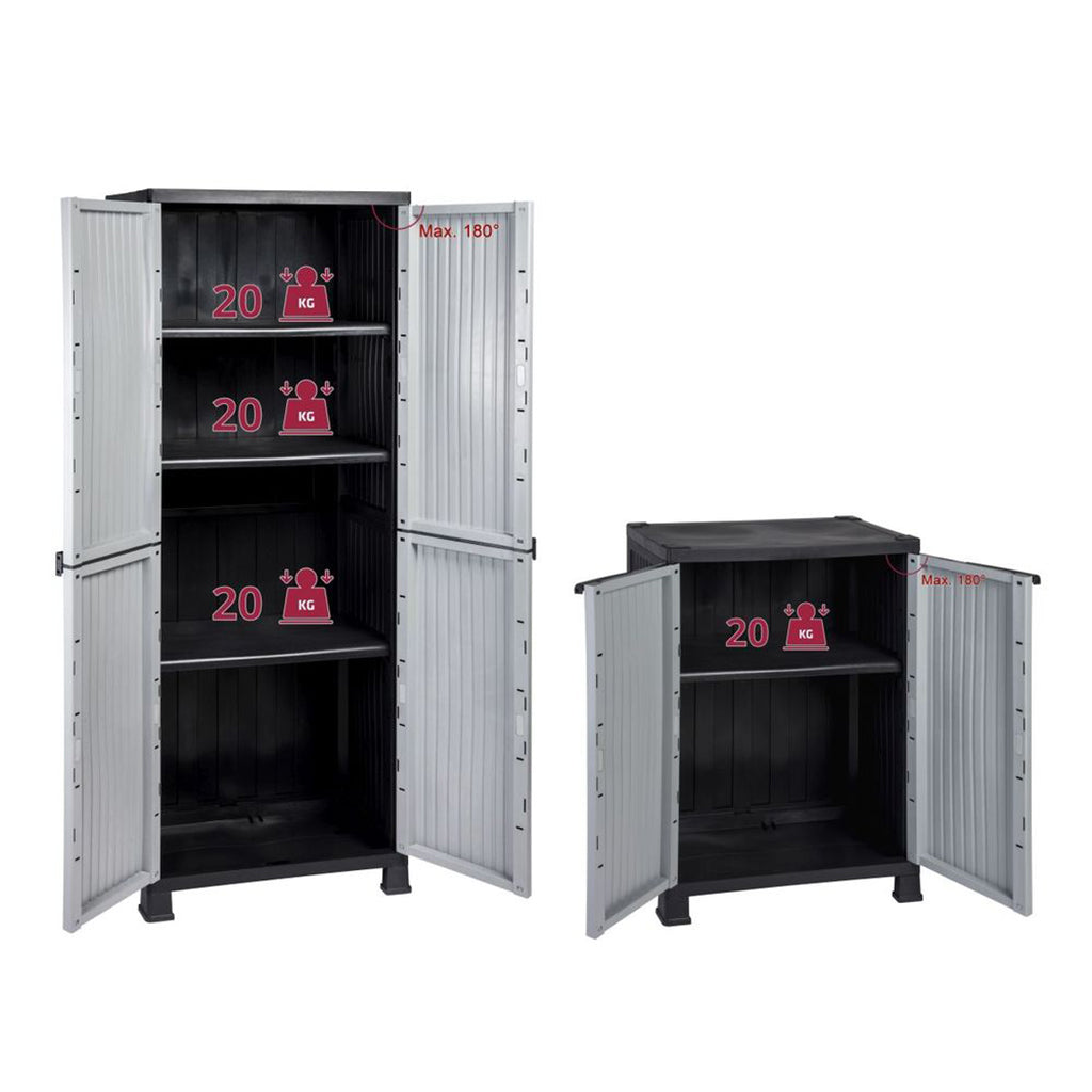 Bundle: NOBLE / Kunststoffschrank mit 3 Einlegeböden + Kunststoffschra – Kreher Technik