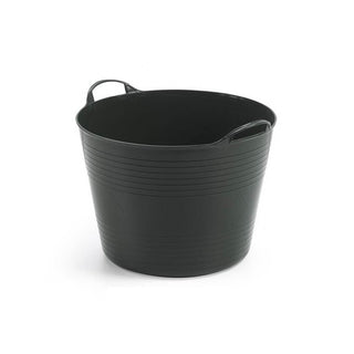 Flexibler Mehrzweckkorb Gartenkorb Wäschekorb aus Kunststoff 40 Liter in Schwarz