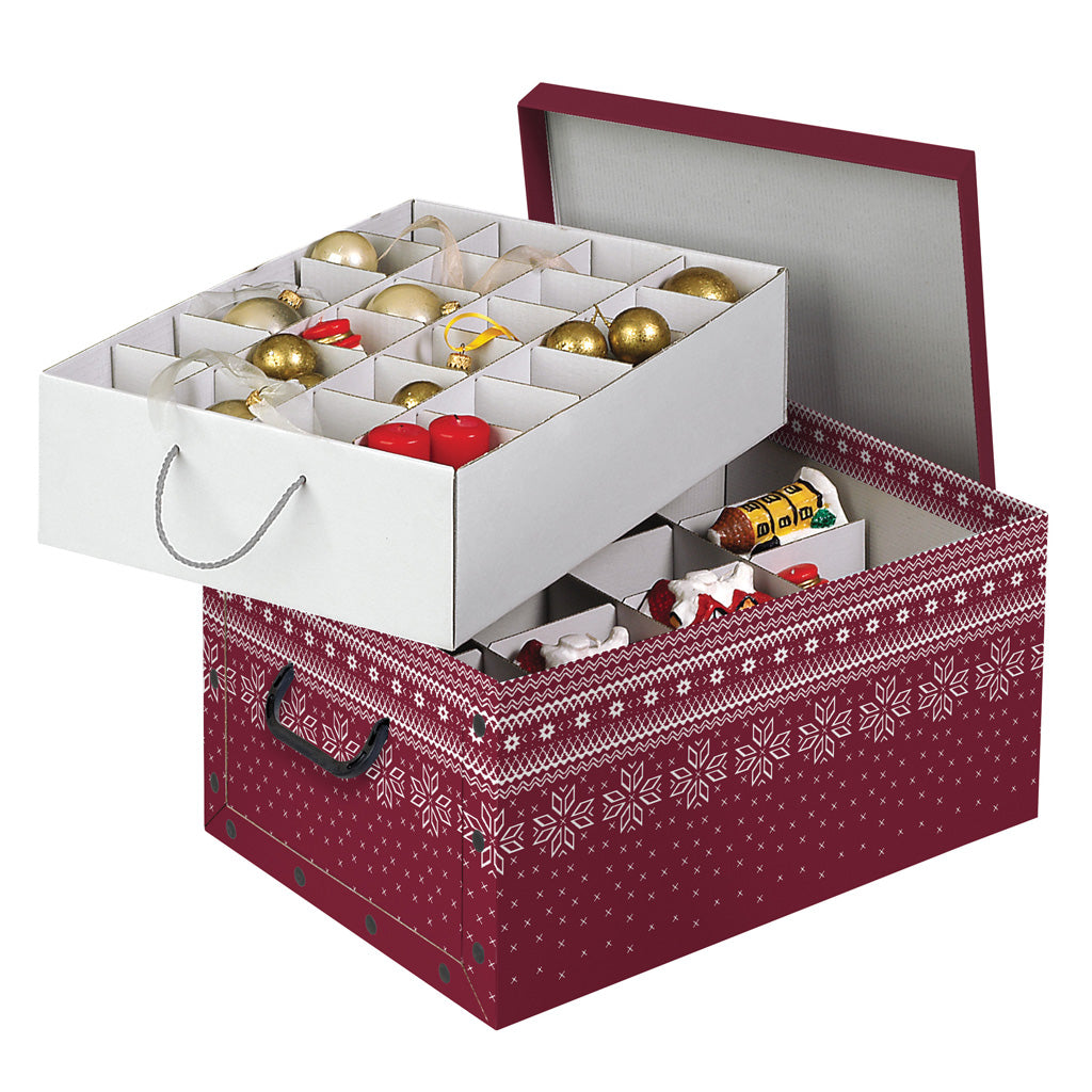 christbaumkugeln box aufbewahrung Karton für Christbaumkugeln Dekor: Red Snowflake – Kreher Technik
