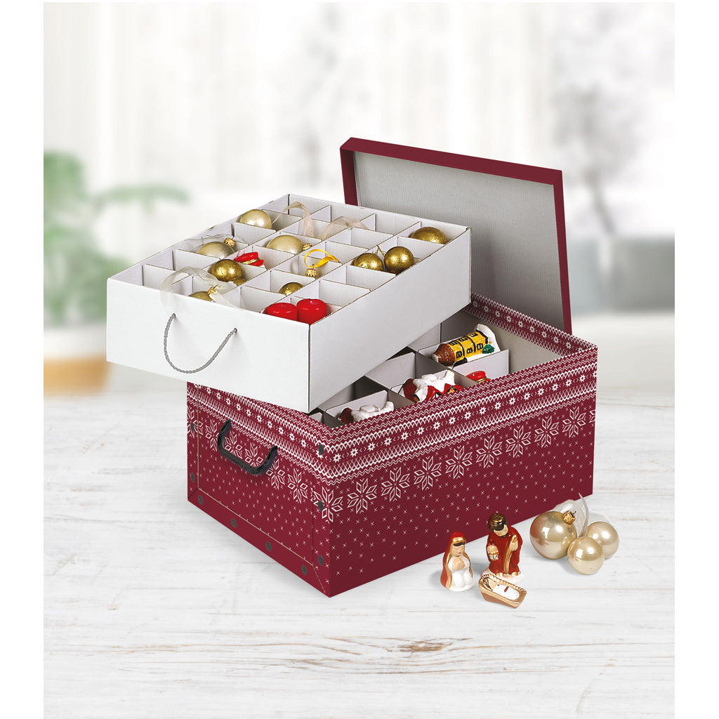 ikea christbaumkugel aufbewahrung Karton für Christbaumkugeln Dekor: Red Snowflake – Kreher Technik