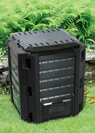 Komposter XL aus Kunststoff in Schwarz 380 Liter